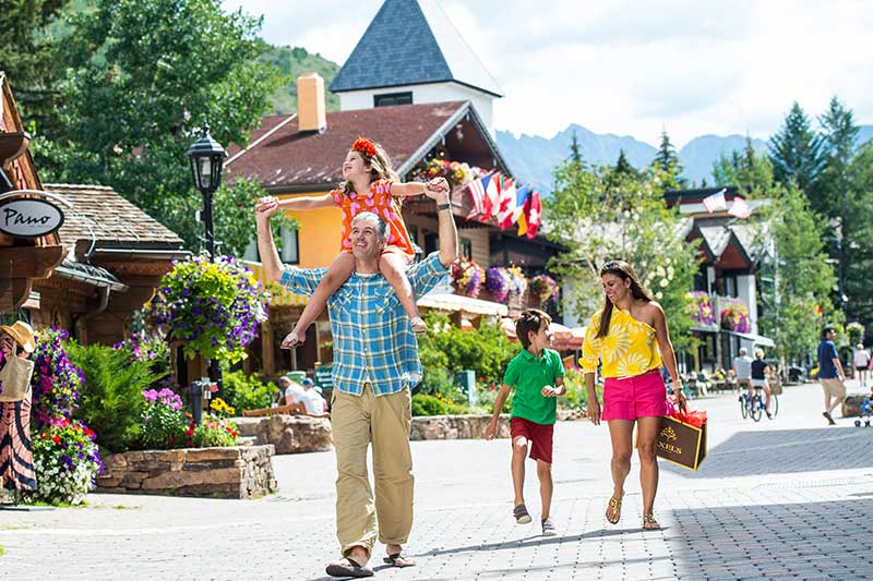 Family in Vail Village