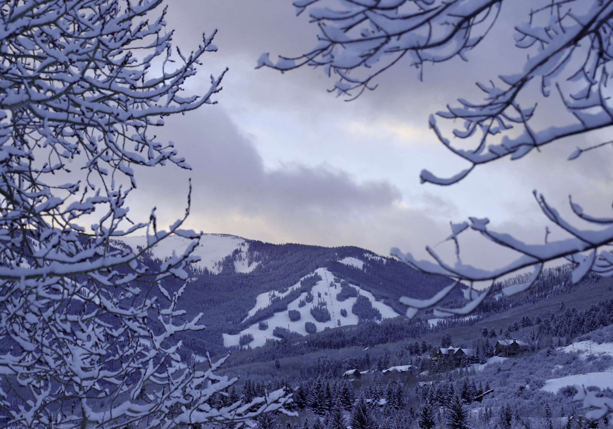 <b>Morning sunrise view from Avon in Beaver Creek, CO.</b>